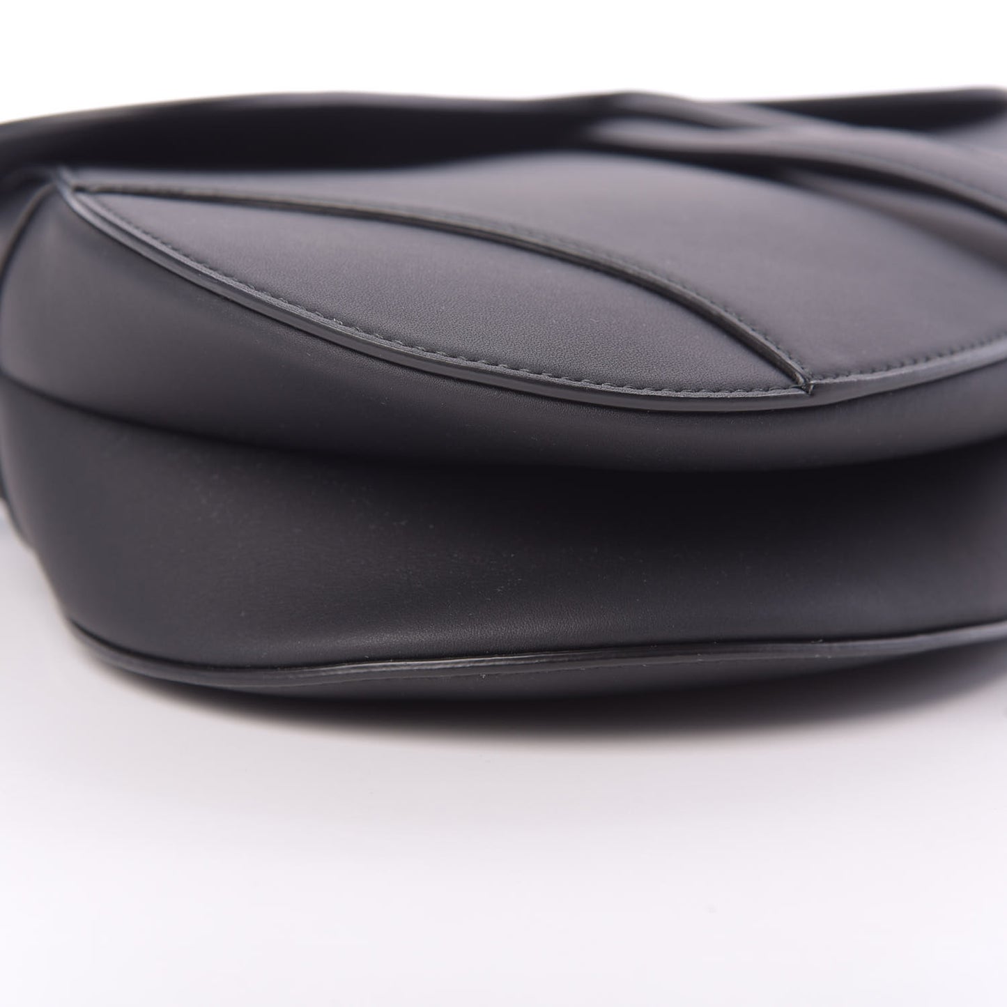 Ultra Matte Calfskin Saddle Bag Black