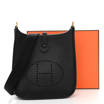 Hermes Taurillon Clemence Evelyne TPM Black 11 of 11