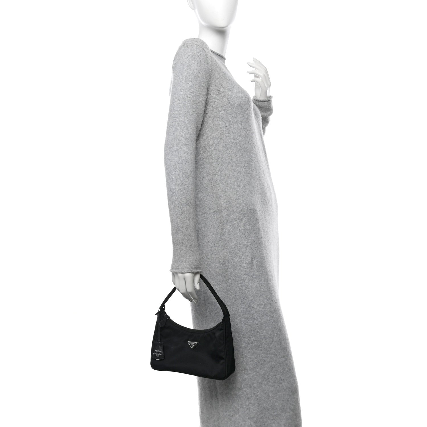 Prada Tessuto Nylon Mini Re-Edition 2000 Bag Black 2 of 9