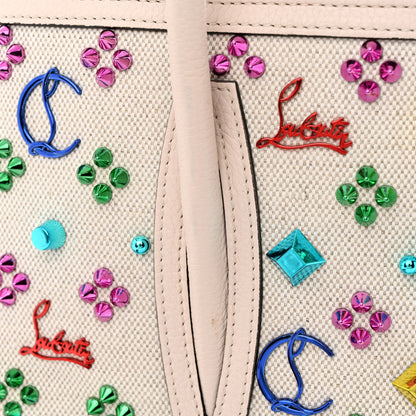Christian Louboutin Canvas Spikes Loubinthesky Medium Paloma Ivory 12 of 18