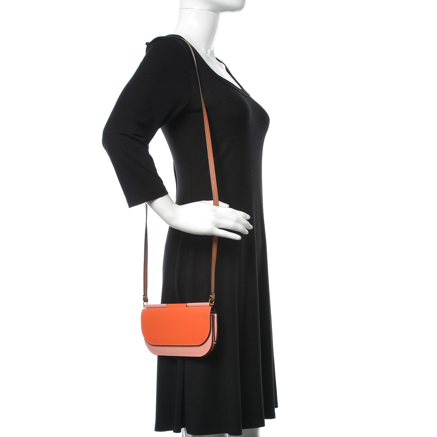 Calfskin Gate Crossbody Bag Orange Blossom