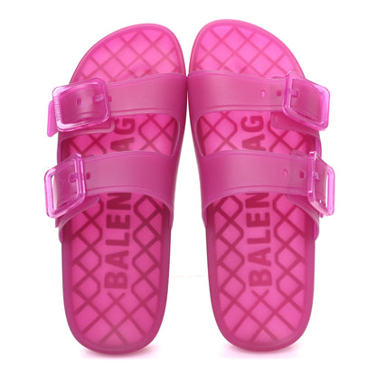 Balenciaga Technical Polyurethane Mallorca Slide Sandals 41 Pink 2 of 11