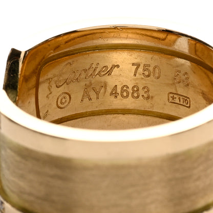 Cartier 18K Yellow Gold Diamond 10mm Logo De Cartier Ring 54 7 4 of 4