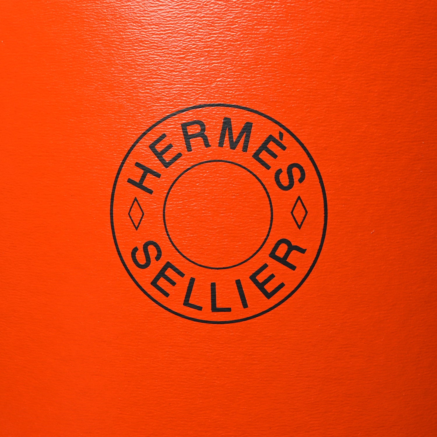 Hermes Kraft Paper Metal Canvas Saddle Box Orange 7 of 11
