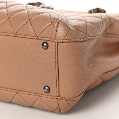 Chanel Caviar Quilted Large City Shopping Tote Beige 9 of 10
