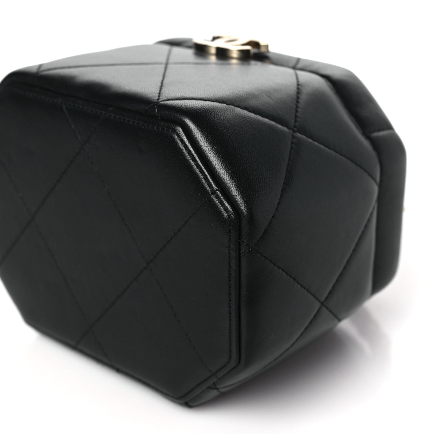 Chanel Lambskin Quilted Vendome Case Black 10 of 10