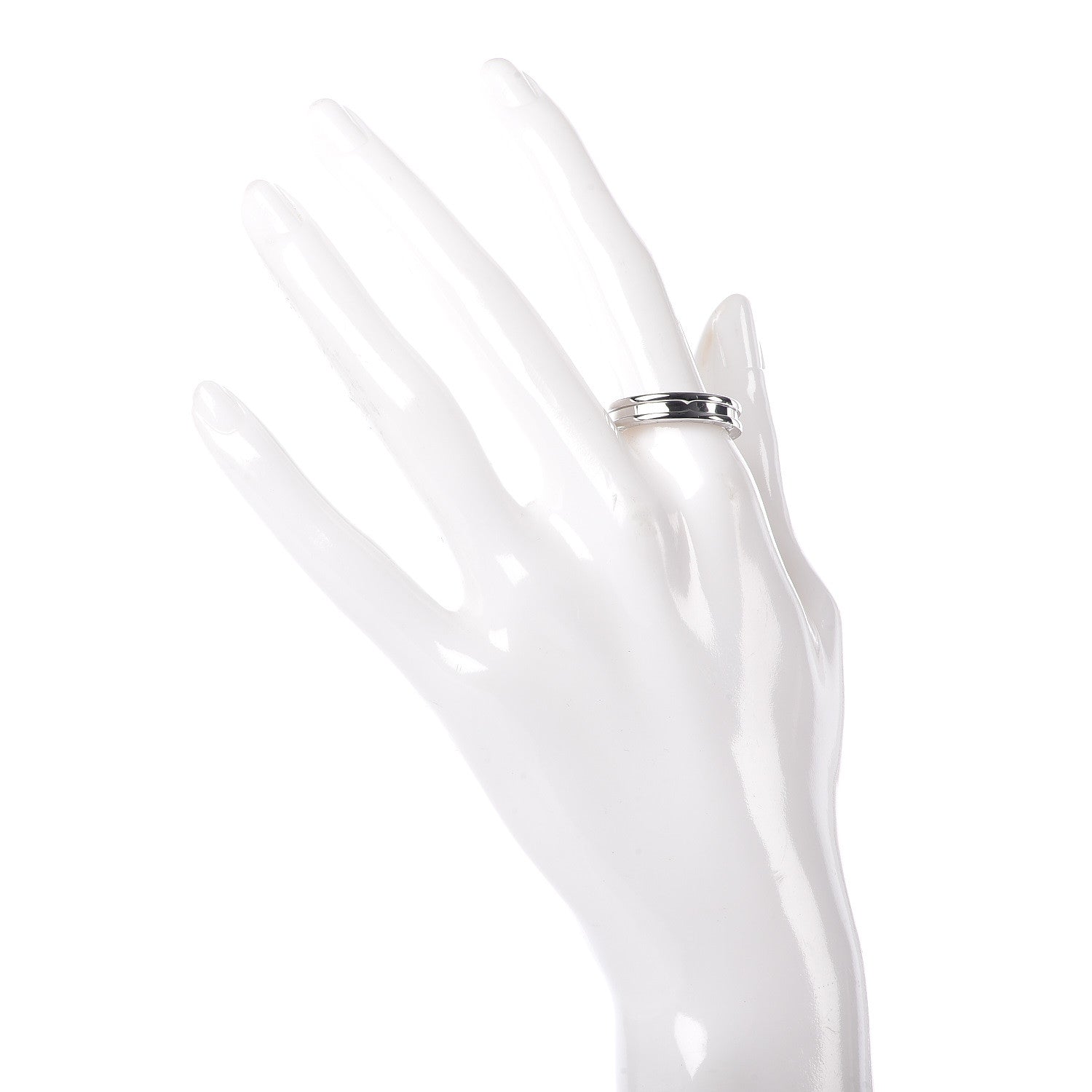 Bulgari 18K White Gold B.Zero1 One-Band Ring 58 8.5 2 of 5