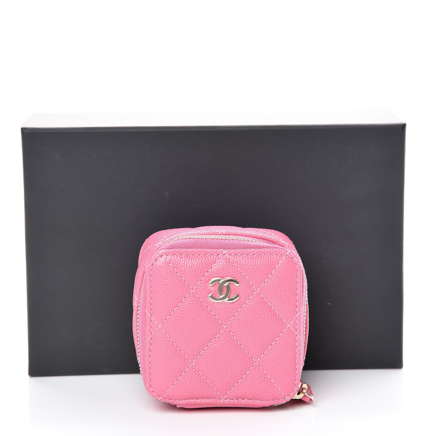 Caviar Square Vanity Cosmetic Case Pink