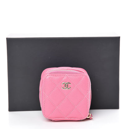 Chanel Caviar Square Vanity Cosmetic Case Pink 8 of 8