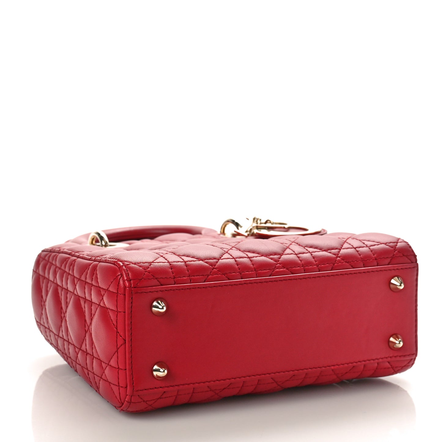 Lambskin Cannage Small My ABCDior Lady Dior Red