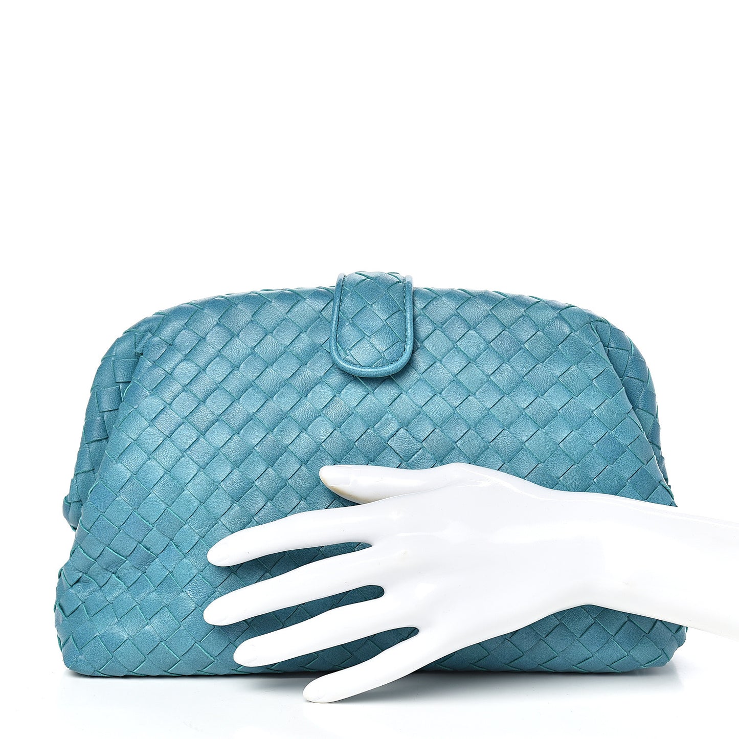 Nappa Intrecciato The Lauren 1980 Clutch Aqua