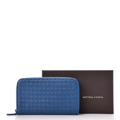 Bottega Veneta Nappa Intrecciato Zip Around Wallet Electrique 9 of 9