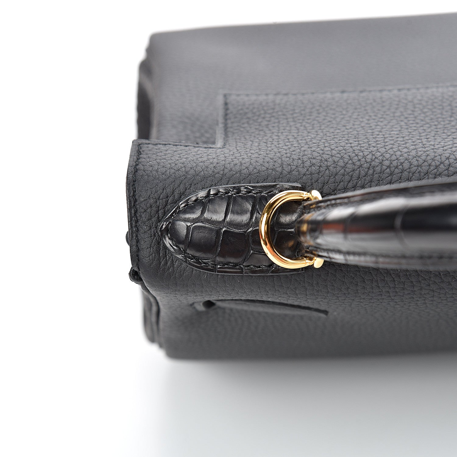 Hermes Togo Matte Alligator Kelly Retourne Touch 28 Black 9 of 39
