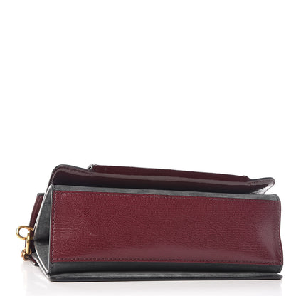 Givenchy Crinkled Patent Deerskin Suede Small GV3 Shoulder Bag Aubergine Graphite 4 of 6