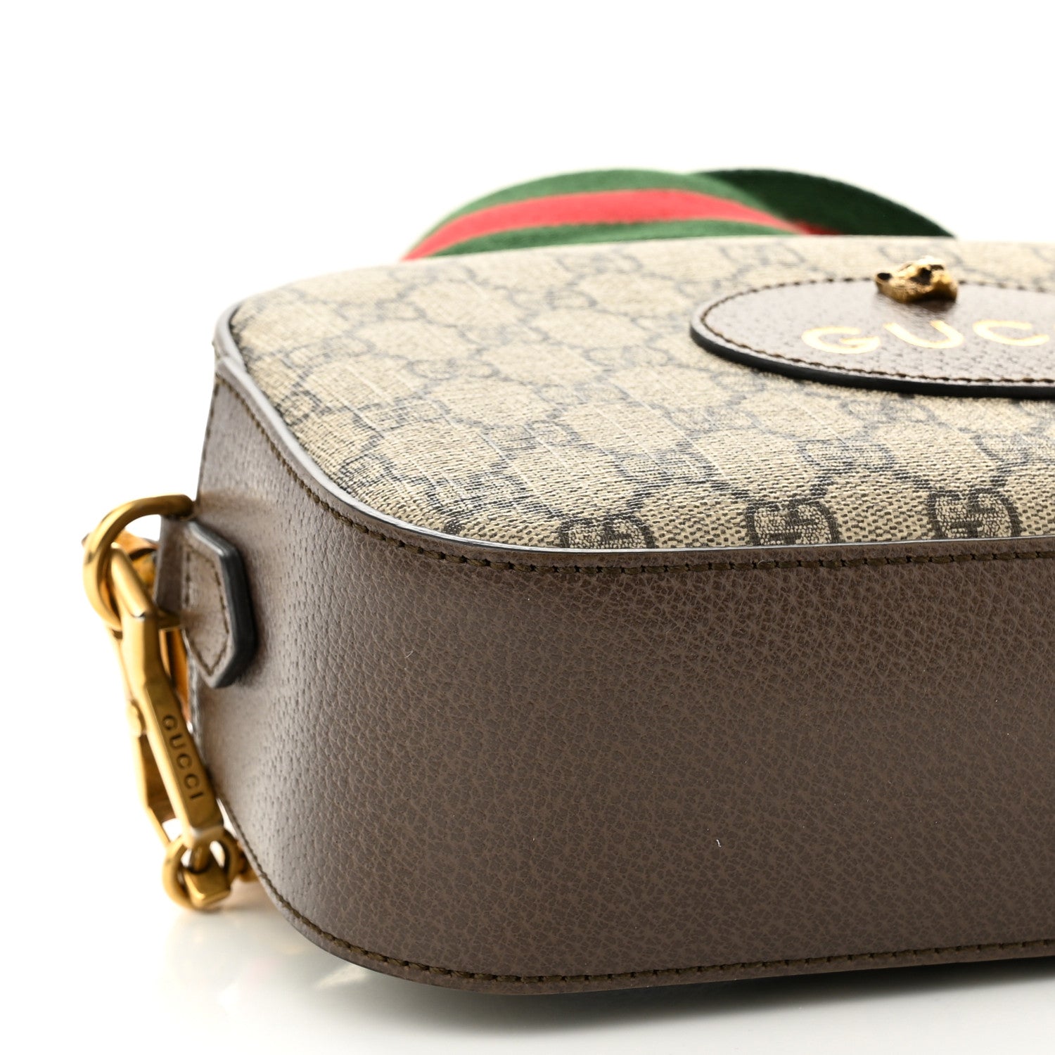 Gucci GG Supreme Monogram Web Neo Vintage Shoulder Bag Beige New Acero Crop 9 of 11