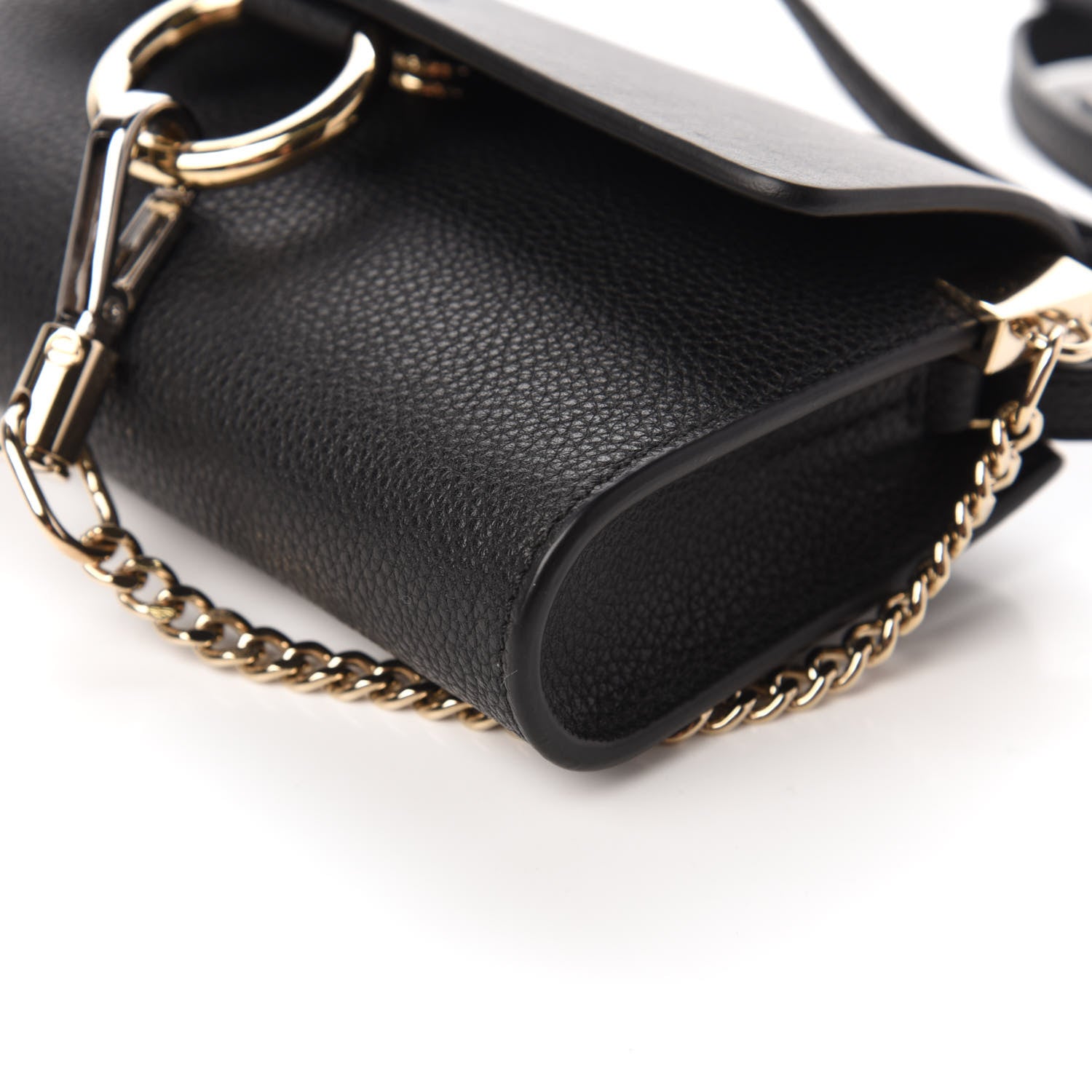 Chloe Suede Calfskin Mini Faye Shoulder Bag Black 7 of 9