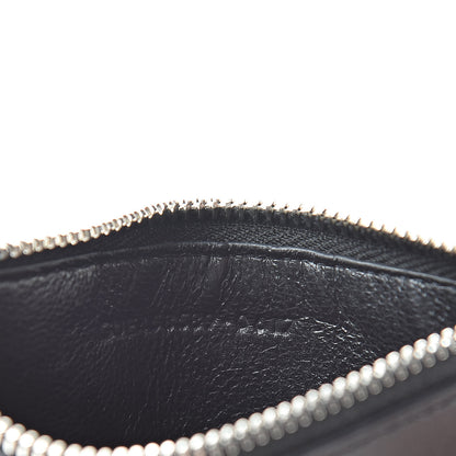 Saint Laurent Calfskin Print Flamingo 5 Fragments Zip Pouch Card Holder Black 7 of 7