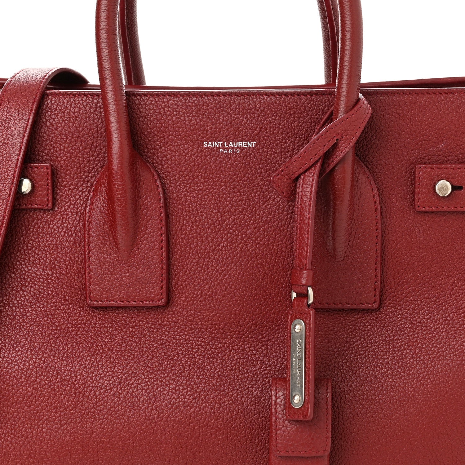 Saint Laurent Grained Calfskin Small Supple Sac De Jour Dark Pallisandre 9 of 11