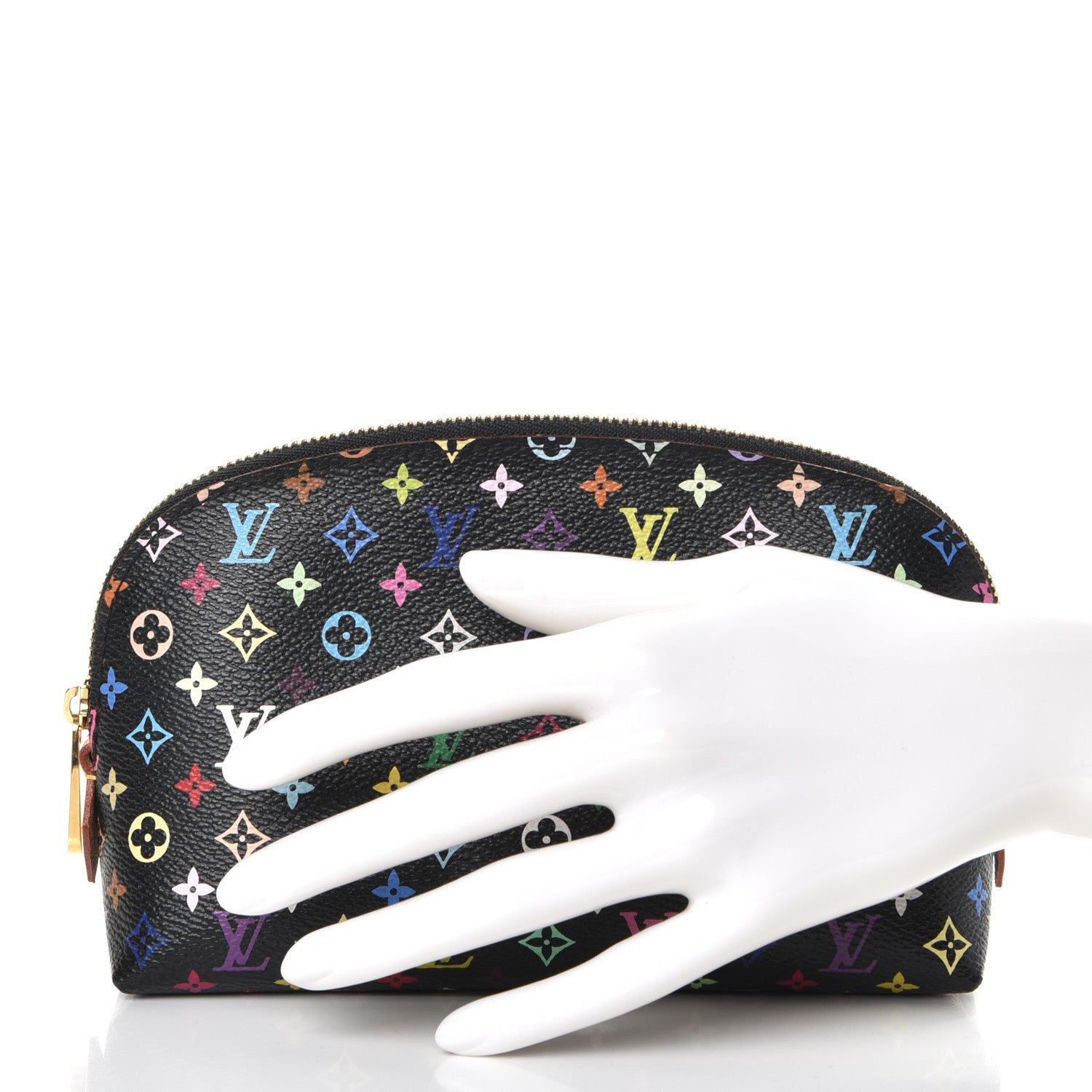 Louis Vuitton Monogram Multicolor Cosmetic Pouch Black Grenade 2 of 7