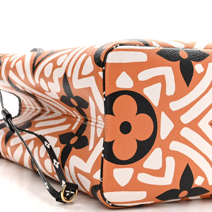 Louis Vuitton Monogram Giant Crafty Neverfull MM Creme Caramel 9 of 10