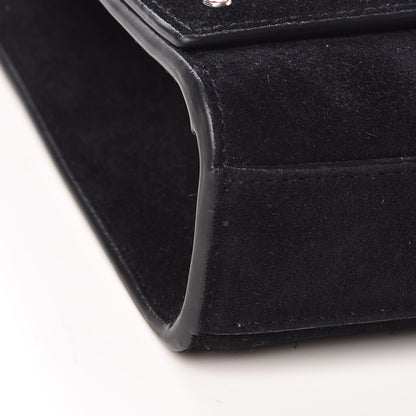 Saint Laurent Suede Crystal Medium Classic Monogram Kate Satchel Black 10 of 15