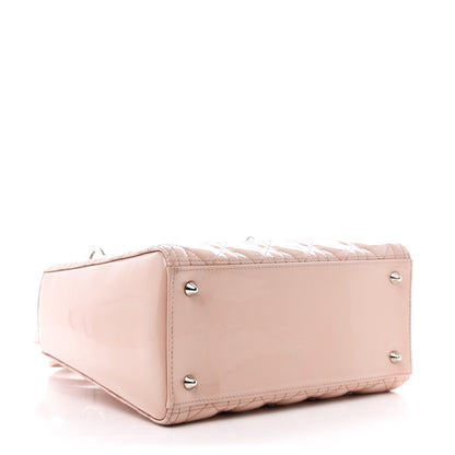 Christian Dior Patent Cannage Medium Lady Dior Rose Clair 7 of 35