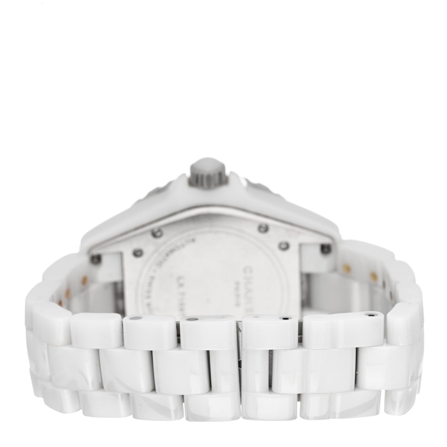 Stainless Steel Ceramic Diamond Pave Bezel 38mm J12 Automatic Watch White