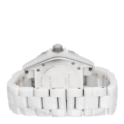 Chanel Stainless Steel Ceramic Diamond Pave Bezel 38mm J12 Automatic Watch White 3 of 5