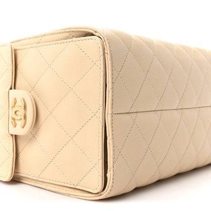 Chanel Caviar Quilted Small Chanel 25 Handbag Beige 9 of 10