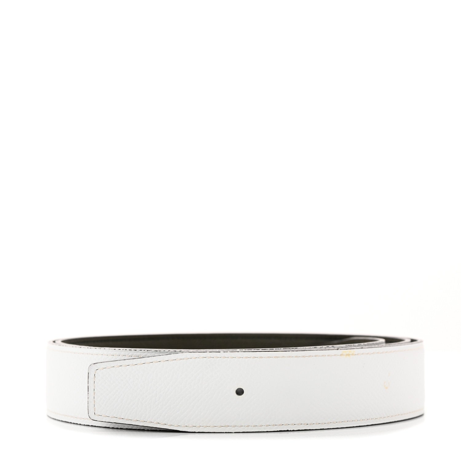 Hermes Epsom 32mm Belt Strap 105 42 White Vert De Gris 1 of 9