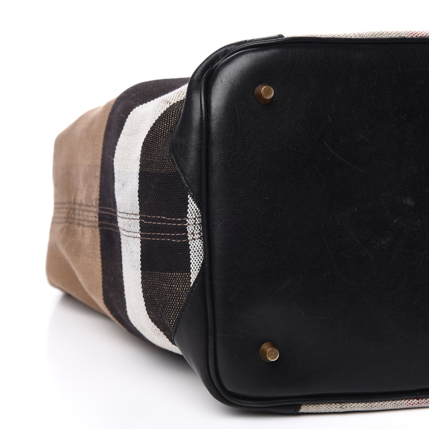 Burberry Canvas Mega Check Medium Ashby Hobo Black 9 of 12