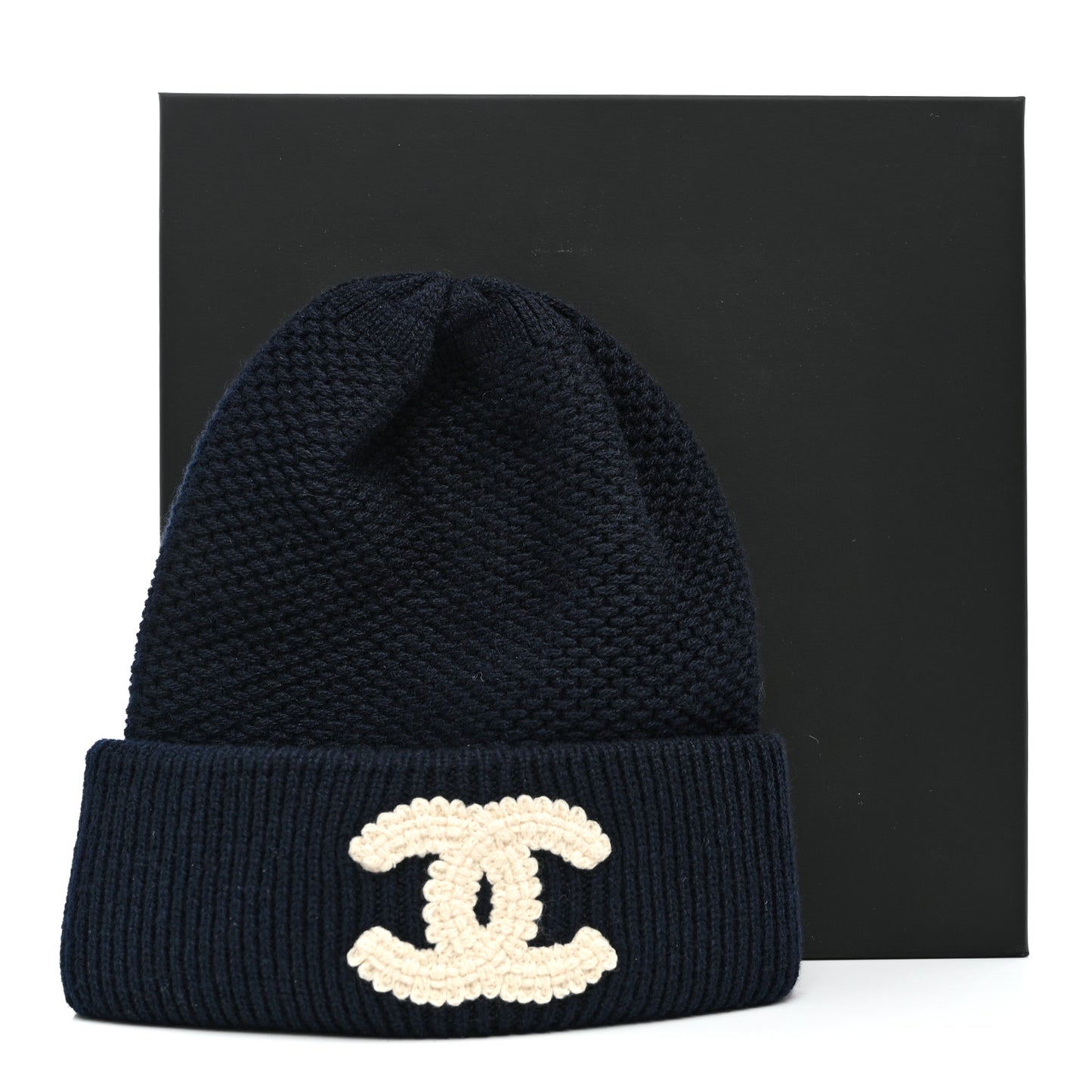 Cashmere CC Beanie Hat Navy
