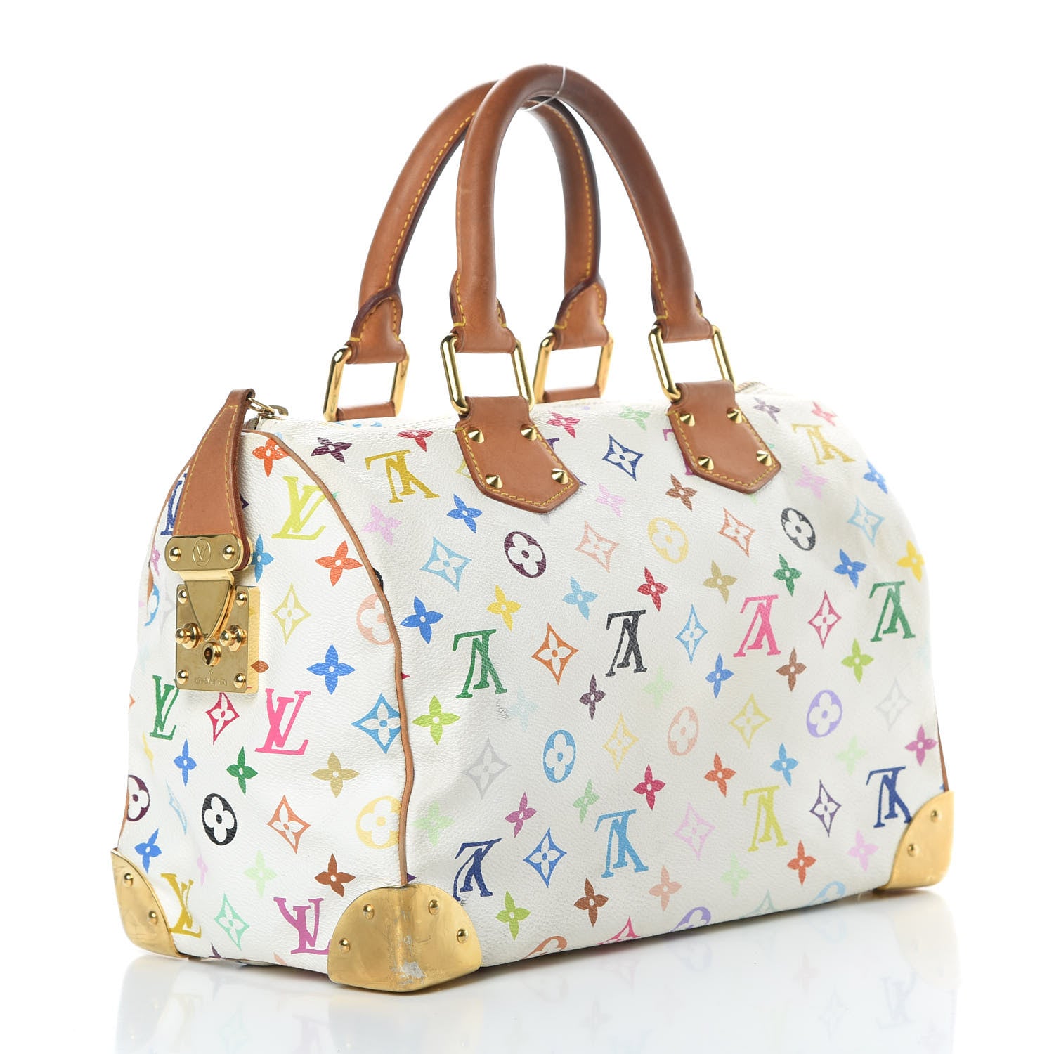 Louis Vuitton Monogram Multicolor Speedy 30 White 3 of 17