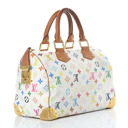 Louis Vuitton Monogram Multicolor Speedy 30 White 3 of 17