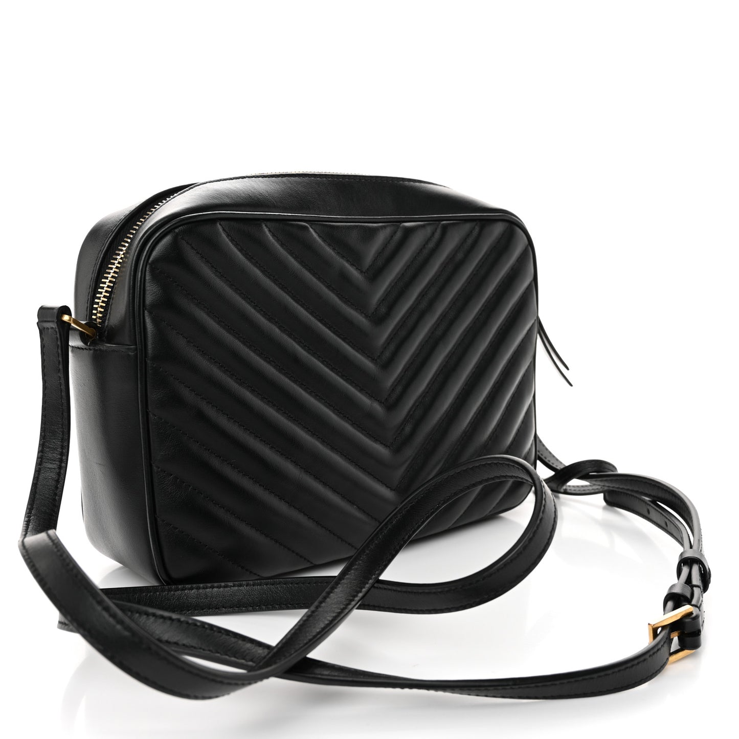 Calfskin Matelasse Monogram Lou Camera Bag Black
