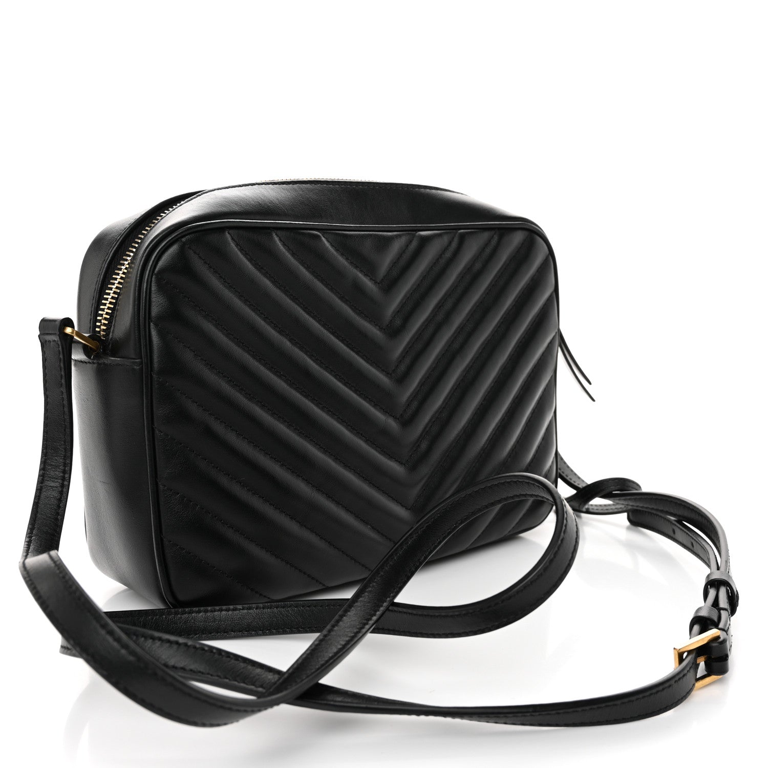 Saint Laurent Calfskin Matelasse Monogram Lou Camera Bag Black 2 of 10