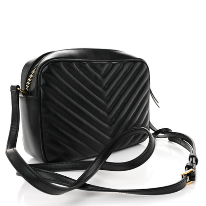Saint Laurent Calfskin Matelasse Monogram Lou Camera Bag Black 2 of 10
