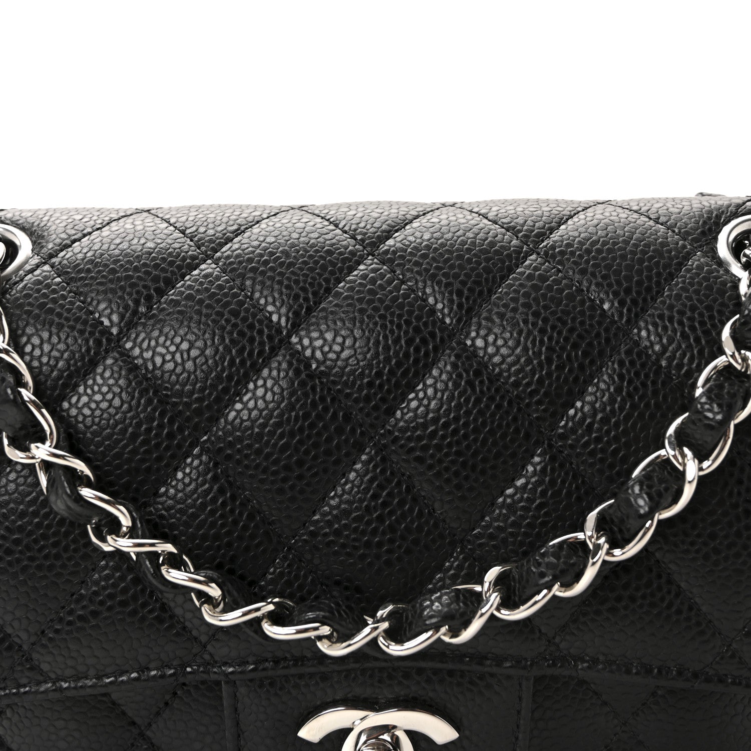 Chanel Caviar Quilted Small Double Flap Black 7 of 9