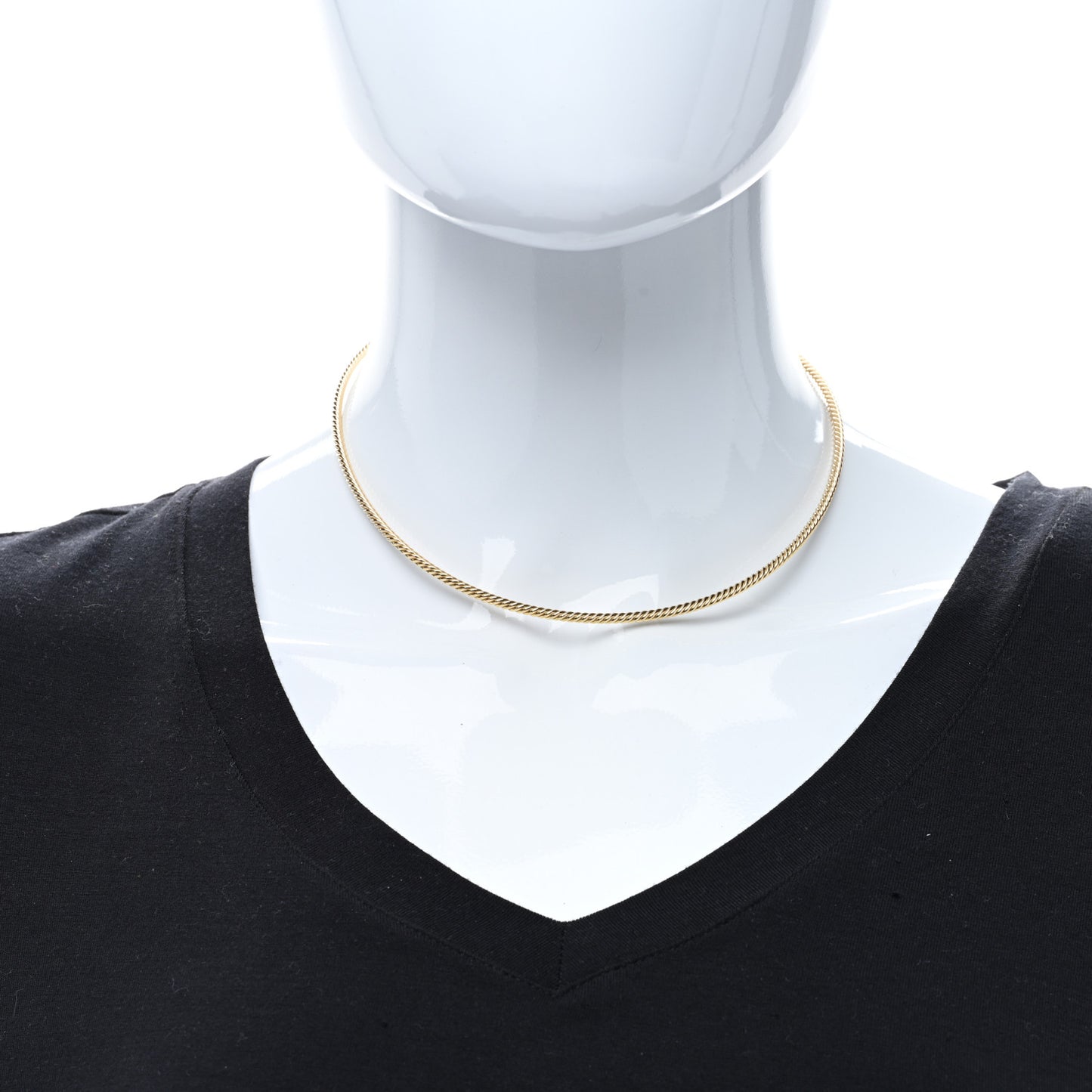 18K Yellow Gold 2.6mm Sculpted Cable Necklace