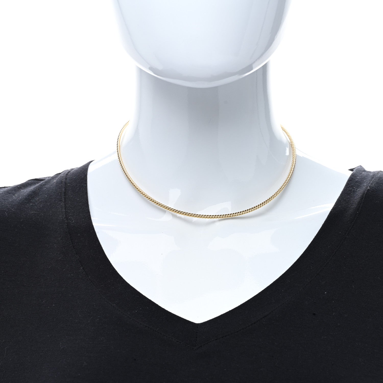 David Yurman 18K Yellow Gold 2.6mm Sculpted Cable Necklace 3 of 5