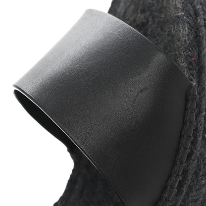 Hermes Calfskin Tipoli Espadrille Wedges 38 Black 13 of 14