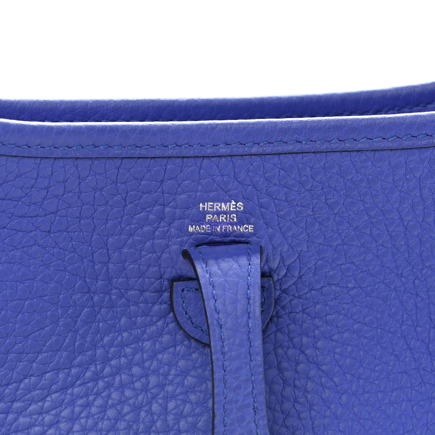 Hermes Taurillon Clemence Evelyne TPM Bleu Electrique 5 of 11