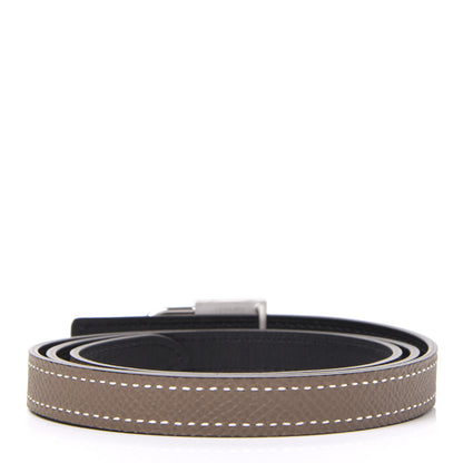 Hermes Epsom Swift 13mm Romance Belt Etoupe Black 2 of 5