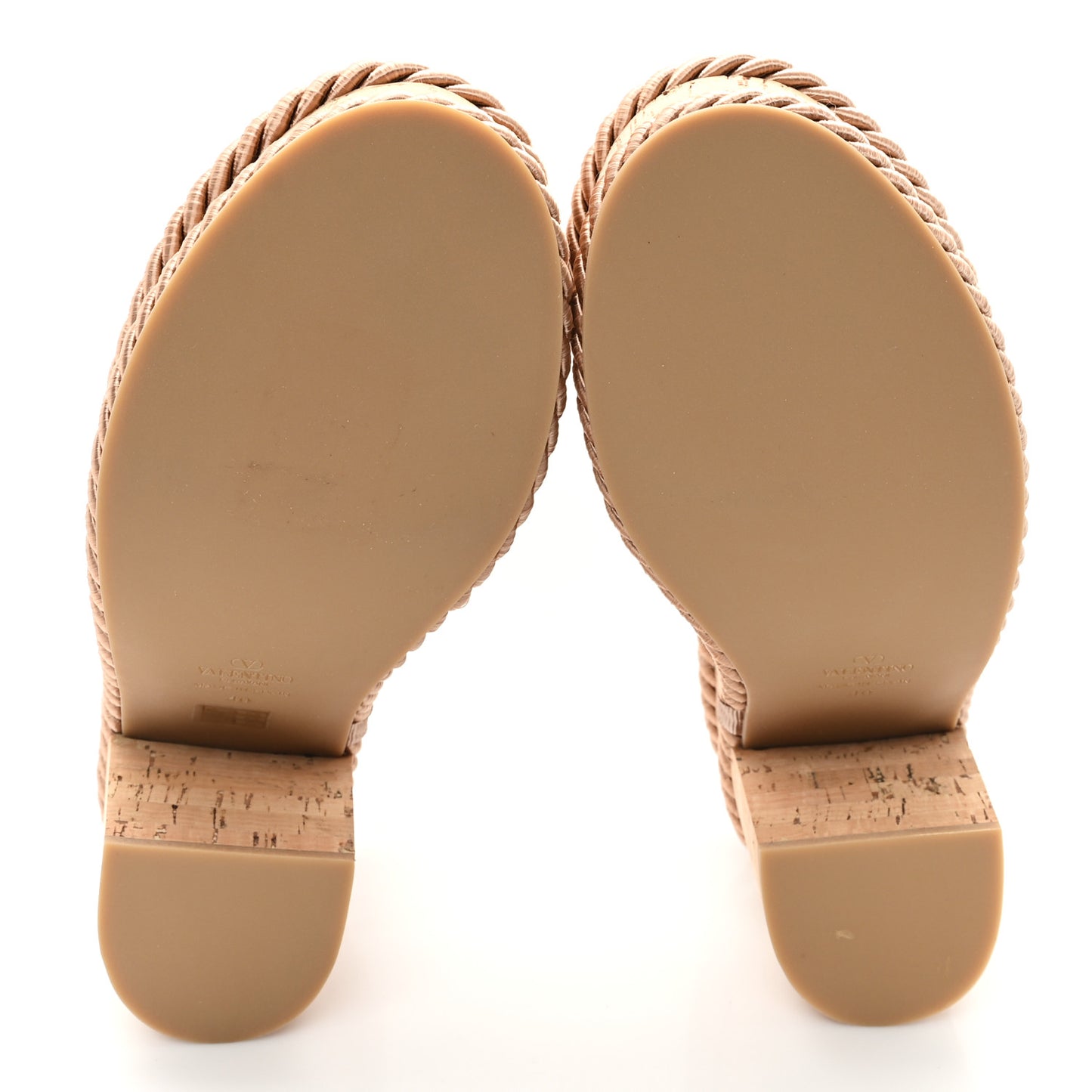 Calfskin Vlogo Summerblocks Platform Sandals 40 Rose Cannelle