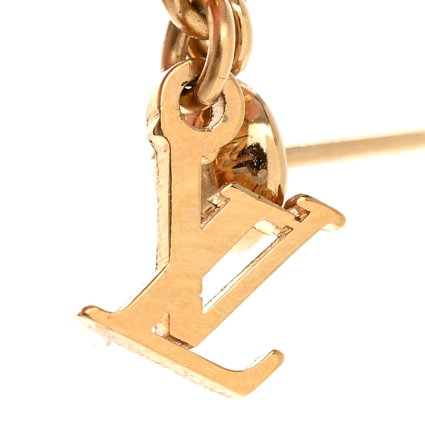 Pearl LV Drop Earrings Gold