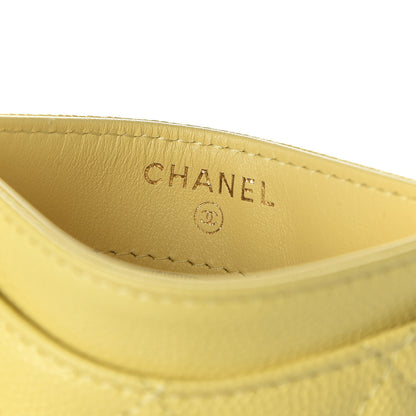 Chanel Caviar Quilted Card Holder Yellow 6 of 8