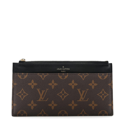 Louis Vuitton Monogram Slim Purse Black 1 of 6