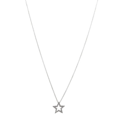 Tiffany Platinum Diamond Star Pendant Necklace 1 of 6