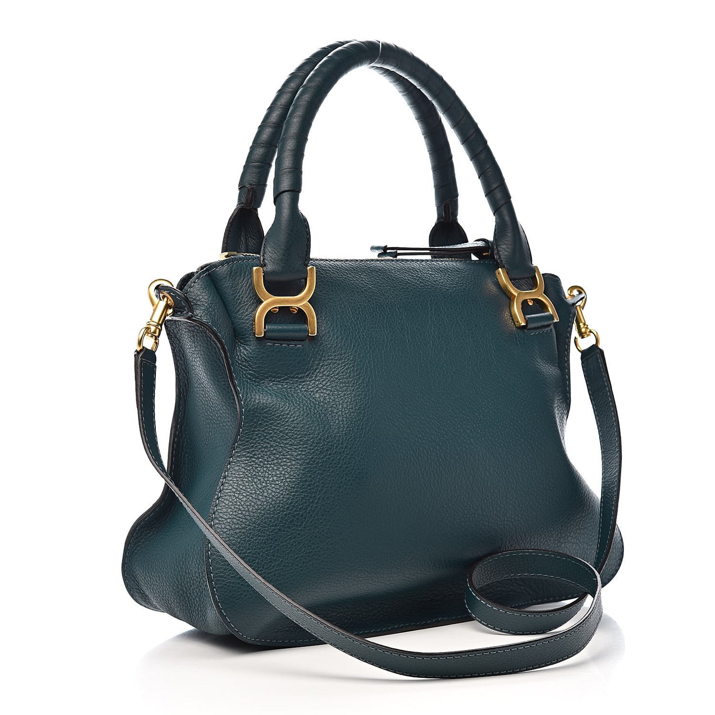Calfskin Medium Marcie Satchel Navy Ink