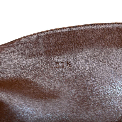 Hermes Suede Wedge Boots 37.5 Brown 9 of 16